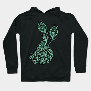 Peacock tattoo ( Front and Back) Hoodie